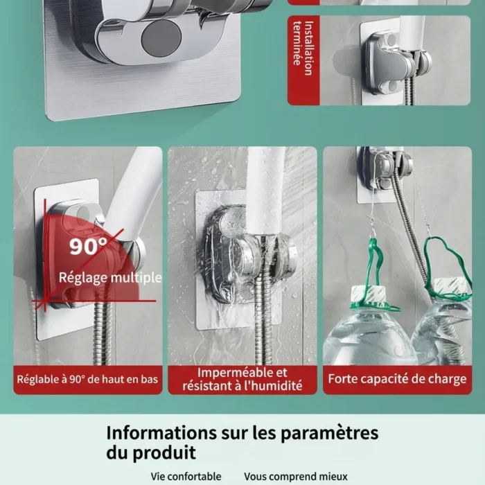 Pommeau de douche reglable haute pression
