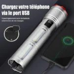 Lampe de Poche LED puissante étanche rechargeable