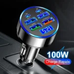 Chargeur Rapide USB Allume-Cigare intelligent 6 ports