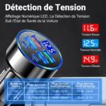 Chargeur Rapide USB Allume-Cigare intelligent 6 ports
