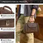 Neceser de piel auténtica - Imagen 9