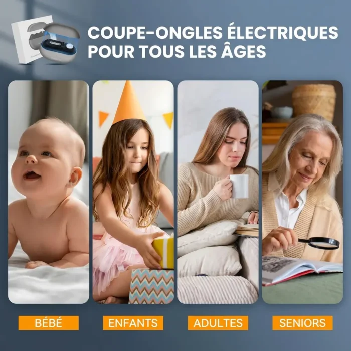 Coupe-ongles electrique 2 vitesses USB