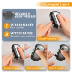 Cortauñas eléctrico de 2 velocidades USB - Imagen 5