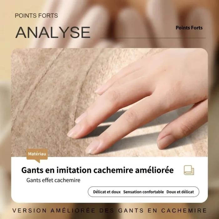 Gants d'hiver en Cachemire chauds