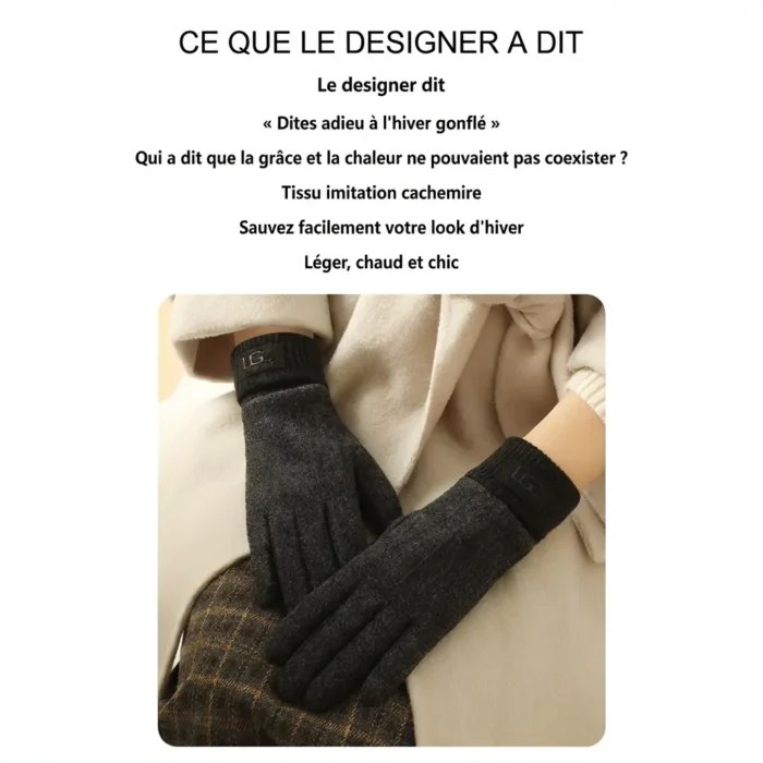 Gants d'hiver en Cachemire chauds