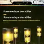 Luces LED solares de reloj de arena para jardines - Imagen 10