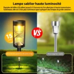 Luces LED solares de reloj de arena para jardines - Imagen 3