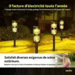 Lumières solaire LED de chemin sablier pour jardin