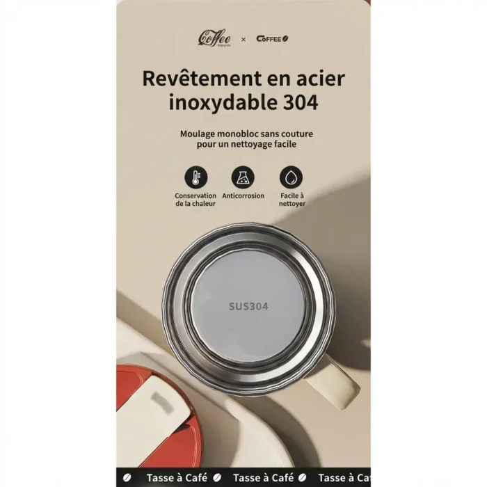 Tasse à Café portable pratique isolante anti-brûlures