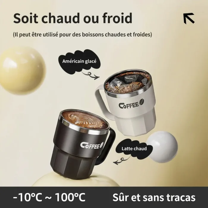 Tasse à Café portable pratique isolante anti-brûlures