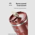 Taza de café portátil con aislamiento antiquemaduras - Imagen 3