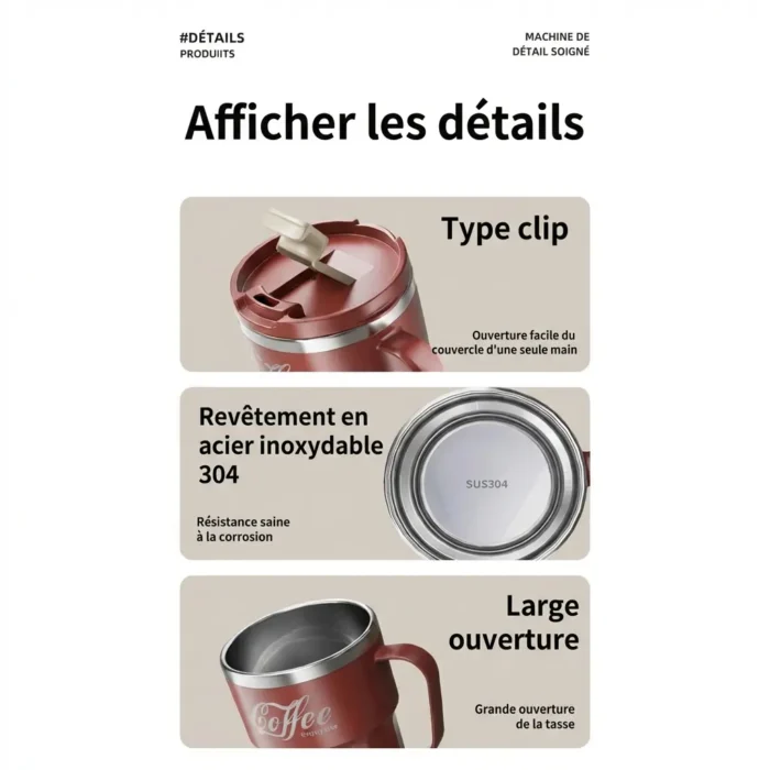 Tasse à Café portable pratique isolante anti-brûlures