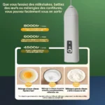 Espumador de leche eléctrico inalámbrico recargable por USB - Imagen 7