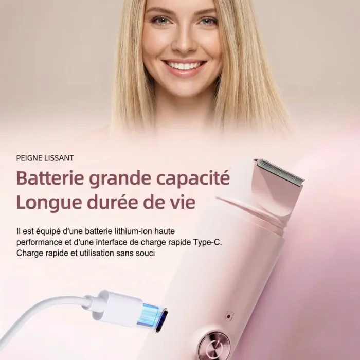 Epilateur electrique rechargeable double tête pour femmes USB