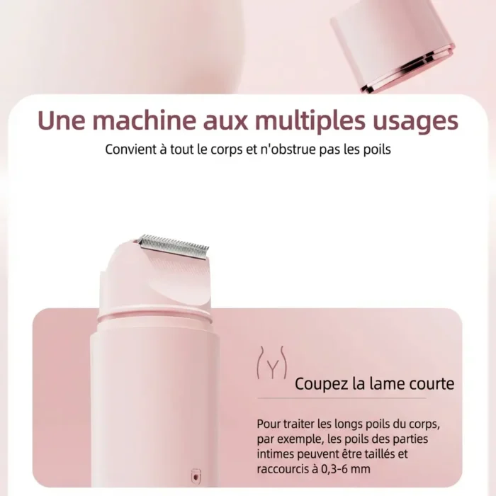 Epilateur electrique rechargeable double tête pour femmes USB
