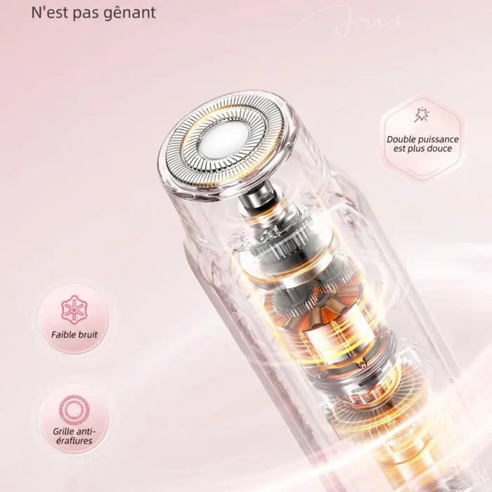 Epilateur electrique rechargeable double tête pour femmes USB