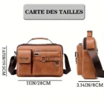 Sac d'épaule retro messager étanche pour homme