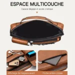 Sac d'épaule retro messager étanche pour homme