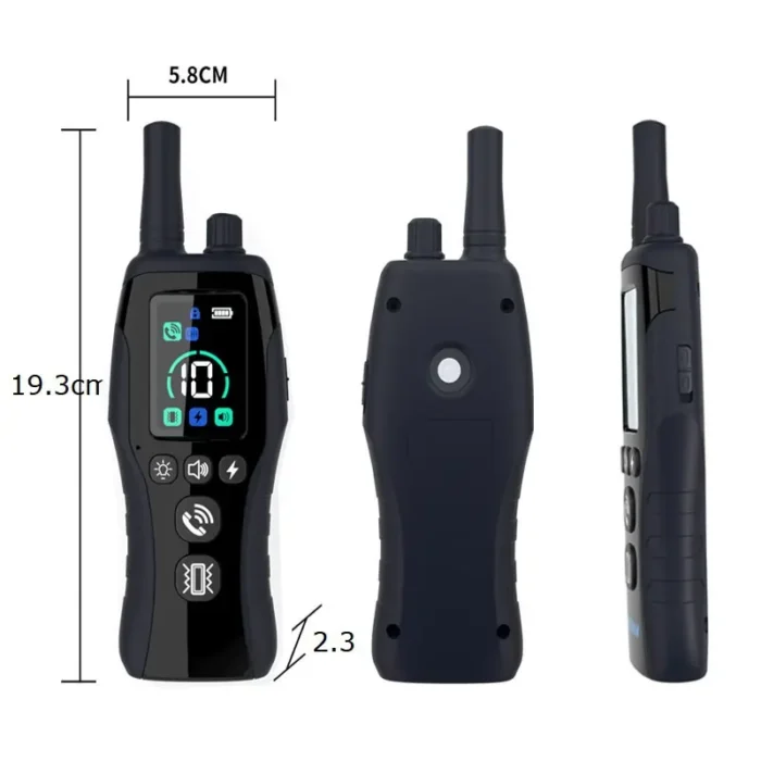 Collier de dressage pour chiens étanche avec radiocommande - portée de 2km