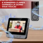 Interphone vidéo intelligent vision nocturne sans fil 2.4G