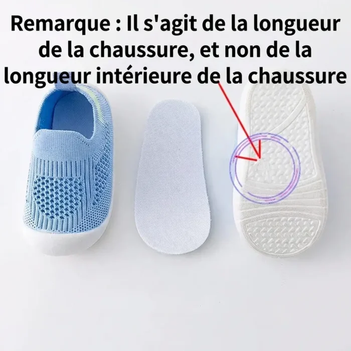 Chaussures respirantes pour bébés antidérapantes sans lacets