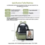 Sac de Transport pour animaux de compagnie respirant - Bulle Transparente