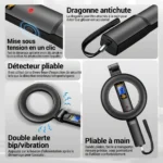 Détecteur de métaux portatif pliable