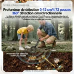 Détecteur de métaux portatif pliable