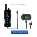 Collier de dressage pour chiens étanche avec radiocommande - portée de 2km