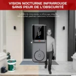Interphone vidéo intelligent vision nocturne sans fil 2.4G