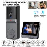 Interphone vidéo intelligent vision nocturne sans fil 2.4G