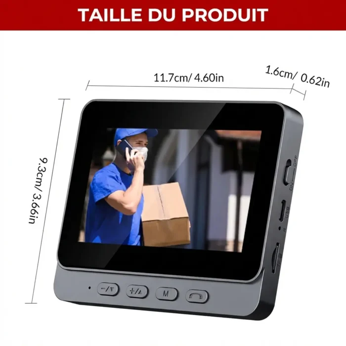 Interphone vidéo intelligent vision nocturne sans fil 2.4G
