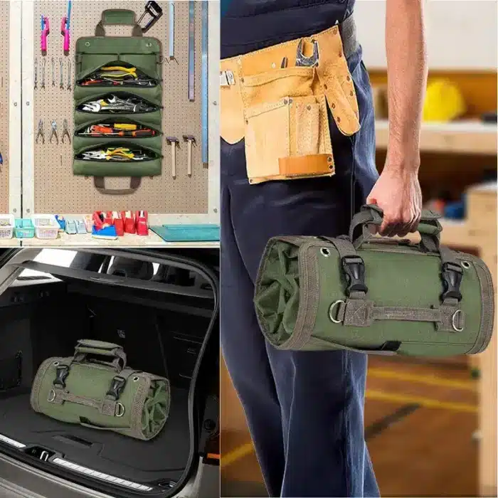 Sac de rangement polyvalent multipoche enroulable