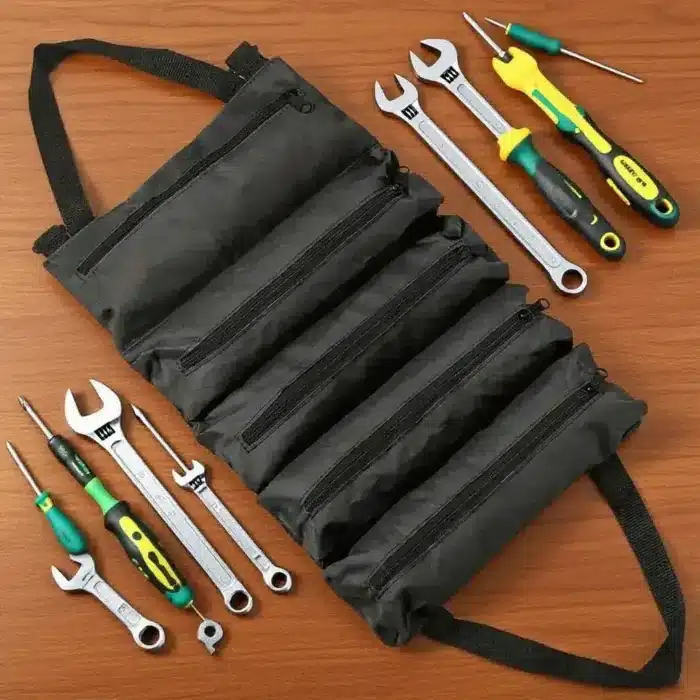 Sac de rangement polyvalent multipoche enroulable