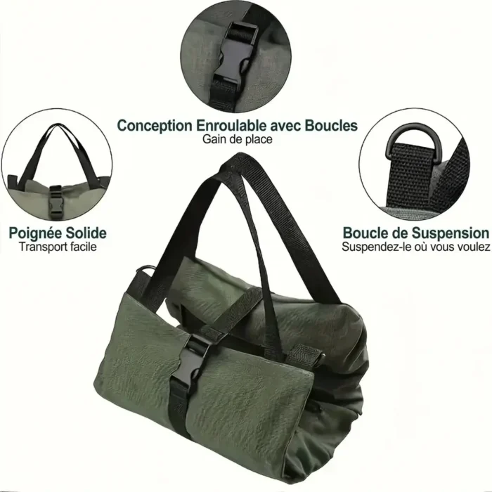 Sac de rangement polyvalent multipoche enroulable