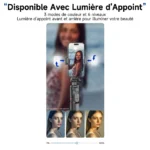 Trépied perche à selfie stabilisateur bluetooth avec lumière pour smartphone