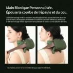 Masseur bionique chauffant sans fil pour cou et épaules