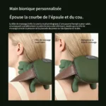 Masseur bionique chauffant sans fil pour cou et épaules