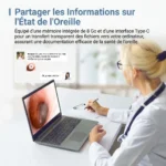 Otoscope numérique intelligent ecran IPS caméra HD