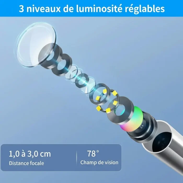 Otoscope numérique intelligent ecran IPS caméra HD