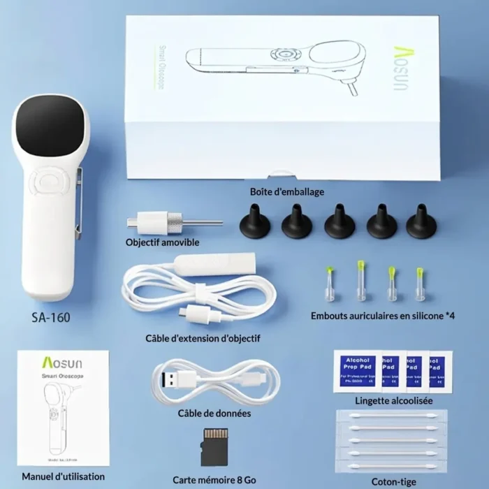 Otoscope numérique intelligent ecran IPS caméra HD