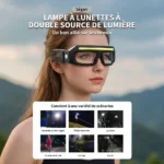 Lunettes de Sécurité avec lampe frontale LED étanches rechargeables