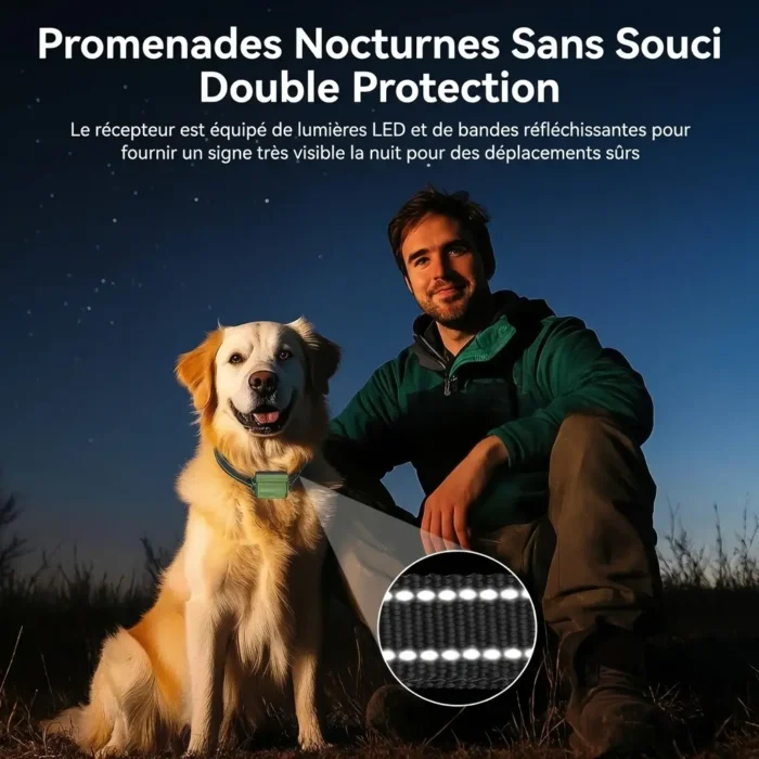 Collier de dressage electrique pour chiens avec télécommande