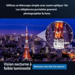 Lentille monoculaire téléscope portable de voyage pour smartphone
