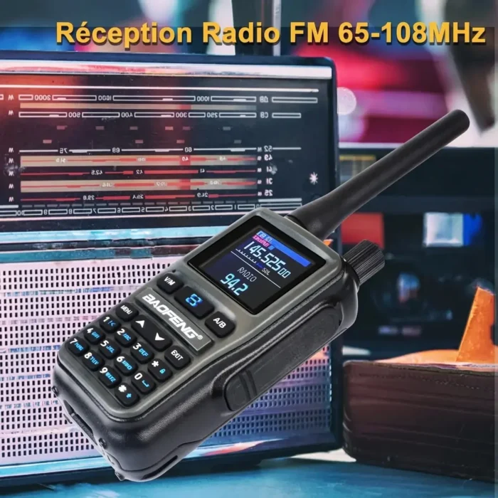 Mini Talkie-Walkie PTT double bande rechargeable USB