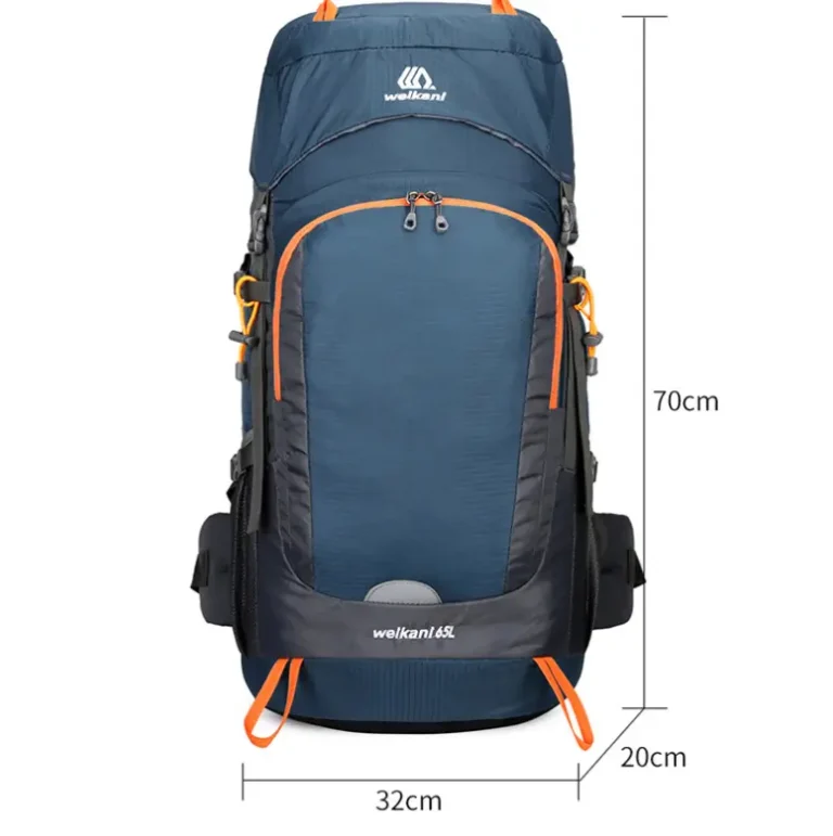 Sac à dos de randonnée imperméable 65L avec housse de pluie
