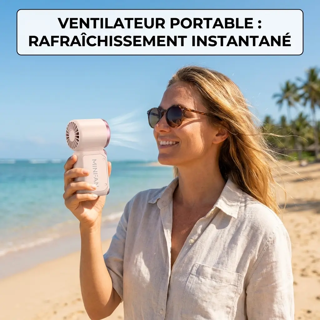 Mini Ventilateur de poche puissant USB rechargeable
