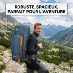 Sac à dos de randonnée imperméable 65L avec housse de pluie
