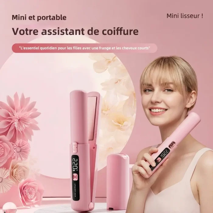 Mini Fer a Lisser portable rechargeable multifonction
