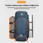 Sac à dos de randonnée imperméable 65L avec housse de pluie